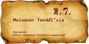 Meissner Teodózia névjegykártya